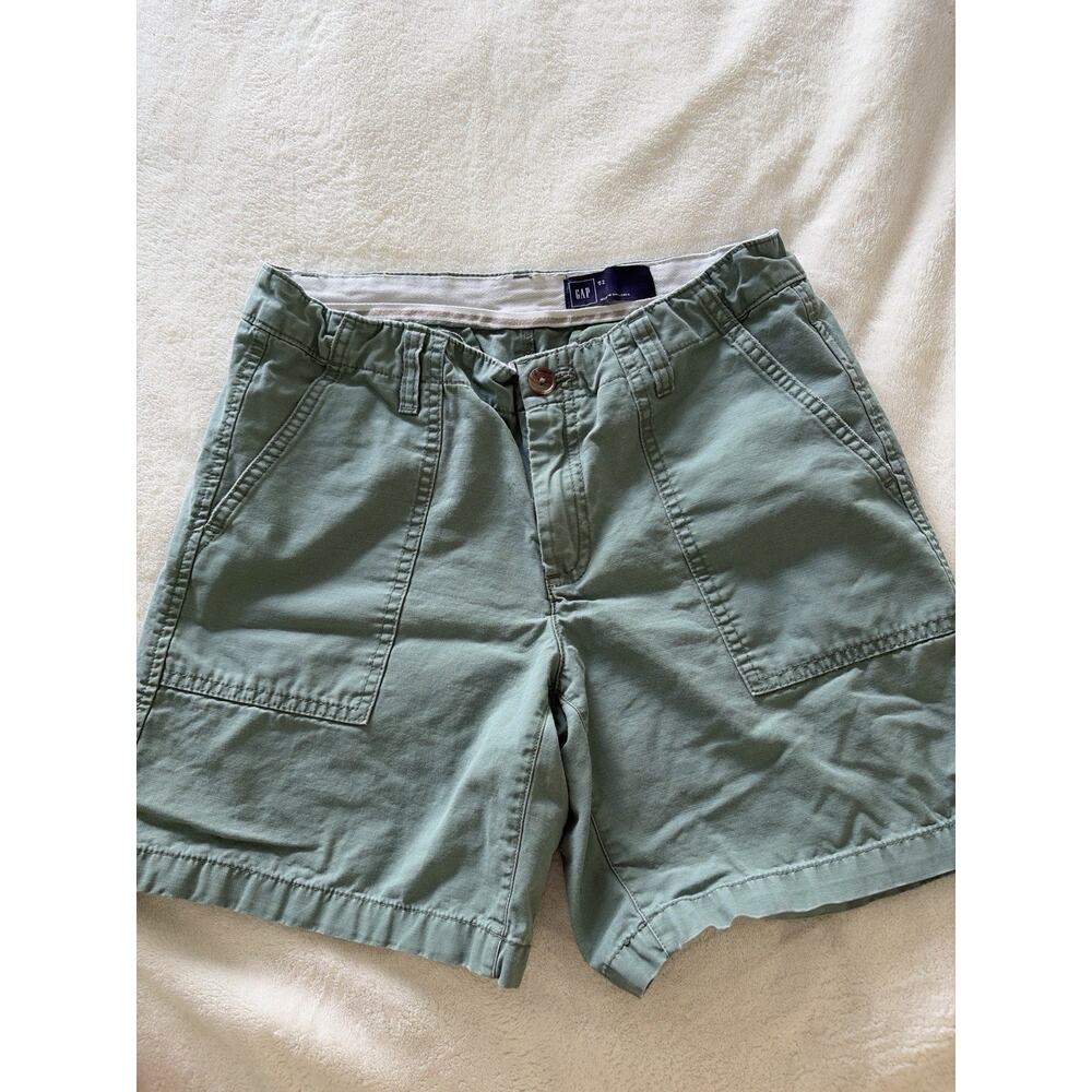 GAP Chino Shorts Size 2 Sage Green Mid Rise Casual Summer